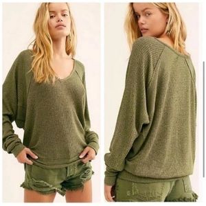Free People Santa Clara Thermal in Ferngully-Medium